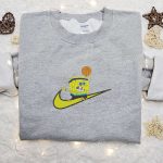 Spongebob Basket x Swoosh Cartoon Hoodie Disney Characters Shirt: Best Family Gift Ideas