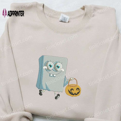 Spongebob Halloween Embroidered T-Shirt & Hoodie: Best Cartoon Gift Ideas