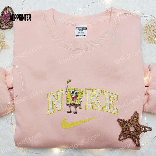 SpongeBob SquarePants x Nike Embroidered Sweatshirt: Best Cartoon Shirt Perfect Gift