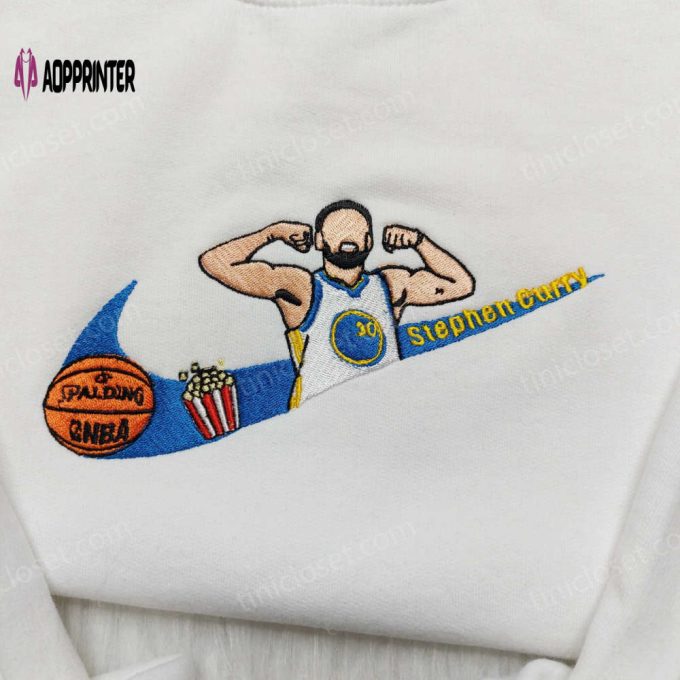 Stephen Curry Embroidery Sweatshirt Nike Custom Hoodie Golden State Warriors Shirt for Fans