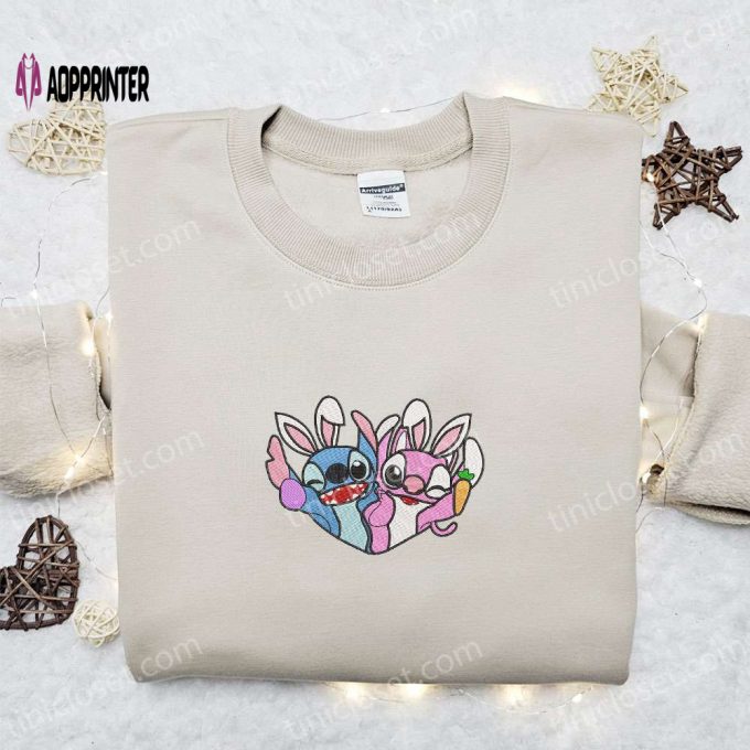 Easter Bunny Embroidered Shirt & Disney Characters Hoodie – Perfect Thanksgiving Day Gift