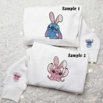 Easter Embroidered Couples Shirts: Stitch and Angel – Celebrate Love & Joy!