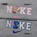 Stitch Angel Nike Embroidered Shirt – Custom & Matching Couple Shirt