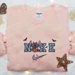 Stitch Devil Pumpkin x Nike Embroidered Sweatshirt: Lilo and Stitch Disney Shirt Best Halloween Gift