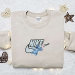 Stitch Drinking Milk x Nike Embroidered Shirt Disney Characters Hoodie – Best Gift Idea