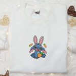 Disney Characters Embroidered Hoodie & Stitch Easter Bunny Carrot Shirt – Best Thanksgiving Gift Idea