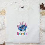 Stitch Easter Bunny Embroidered Shirt & Disney Characters Hoodie – Perfect Thanksgiving Day Gift Idea