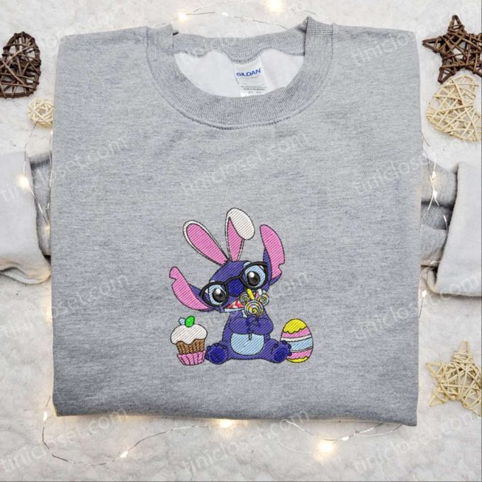 Stitch Easter Bunny Lollipop Shirt Disney Characters Hoodie – Best Thanksgiving Day Gift