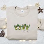 Stitch Grinch Embroidered Shirt & Hoodie: Best Christmas Gift – Cartoon Design