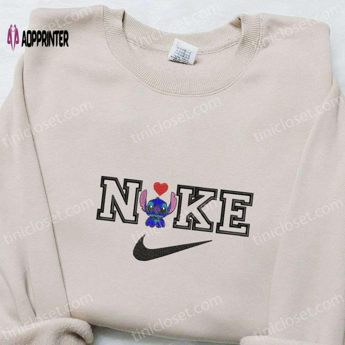 Stitch Heart x Nike: Embroidered Shirt Hoodie & Sweatshirt for Valentine s Day