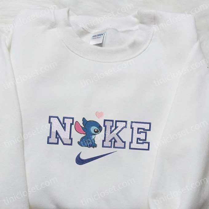 Stitch Love x Nike Embroidered Sweatshirt – Disney Characters Hoodie Best Valentine’s Day Gift Ideas