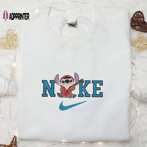 Nike x Stitch Devil Boogie Embroidered Shirt Halloween Sweatshirt & Disney Characters T-shirt