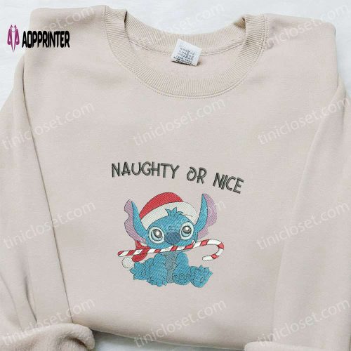 Disney Characters Hoodie & Naughty Nice Candy Cane Shirt: Best Christmas Gifts for Family