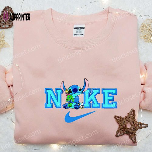 Stitch x Nike Cartoon Embroidered Sweatshirt – Best Nike Inspired Hoodie Perfect Birthday Gift!