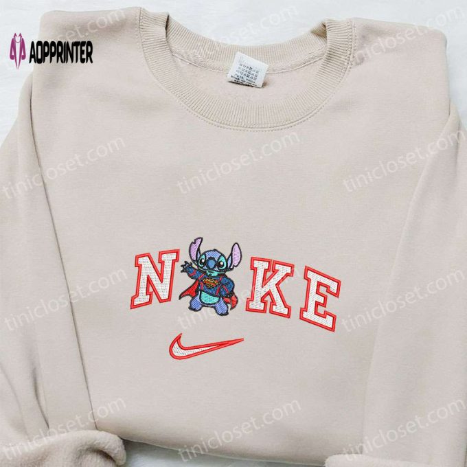 Superman x Nike Embroidered Shirt Disney Characters Hoodie Nike Inspired Sweatshirt