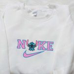 Stitch x Nike Cartoon Embroidered Sweatshirt: Disney Characters Hoodie Perfect Family Gift