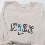 Stitch x Nike Cartoon Embroidered Sweatshirt – Nike Inspired Hoodie Perfect Family Gift