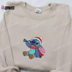 Stitch Xmas Embroidered Shirt & Disney Characters Hoodie: Best Christmas Gifts for Family