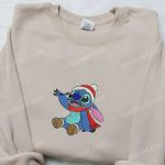 Stitch Xmas Embroidered Shirt & Disney Characters Hoodie: Best Christmas Gifts for Family