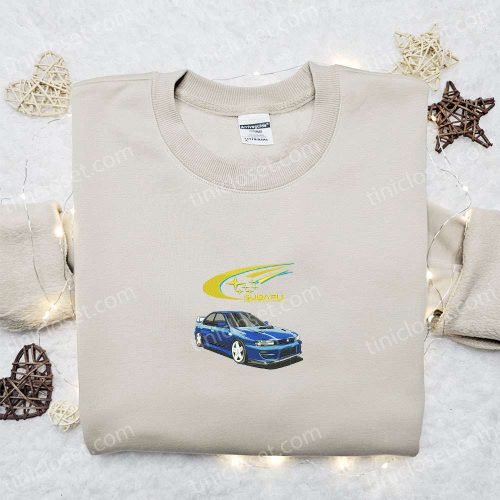 Stylish Subaru Car Embroidered Shirt & Hoodie: Perfect Transportation Gift Idea!