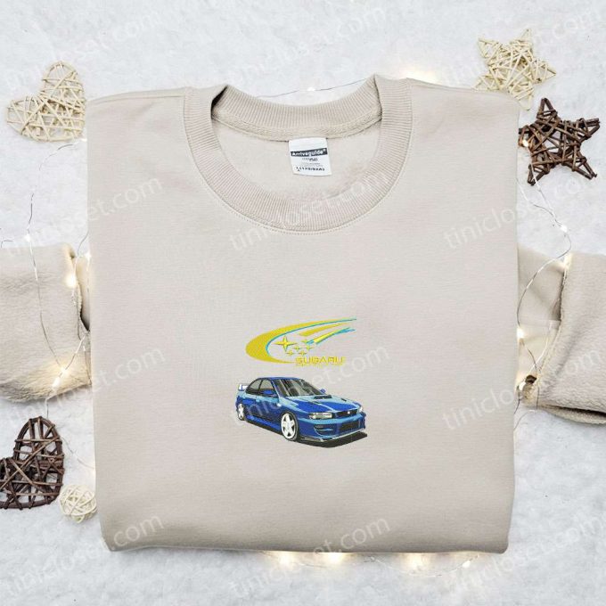 Stylish Subaru Car Embroidered Shirt & Hoodie: Perfect Transportation Gift Idea!