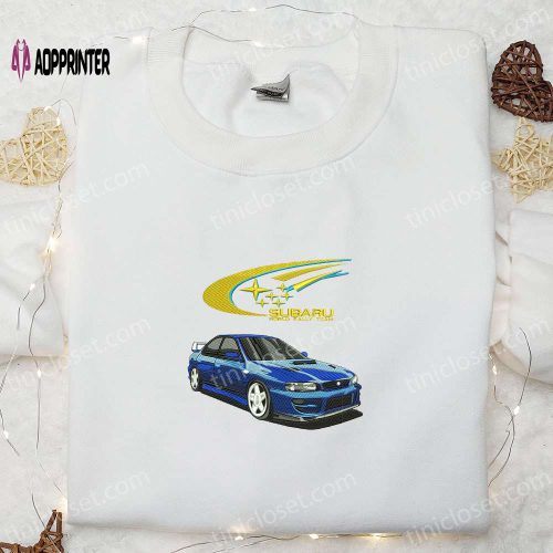 Stylish Subaru Car Embroidered Shirt & Hoodie: Perfect Transportation Gift Idea!