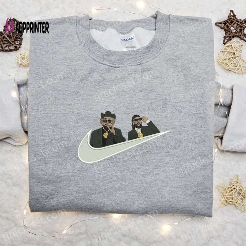 Swoosh Embroidered Suicideboys x Nike Shirt & Celebrity Hoodie: Best Music Gift Idea