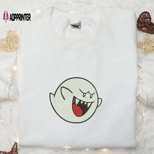 Spooky Style: No Diggity Ghost Embroidered Shirt – Get Halloween Clothing & Ideas!