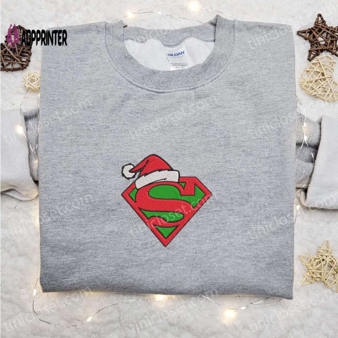 Superman Logo Christmas Hat Shirt & Hoodie: Best Family Gifts