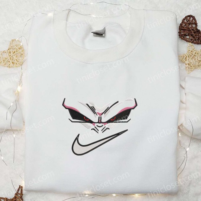 Swoosh x Majin Buu Embroidered Sweatshirt: Dragon Ball Anime Shirt Perfect Gift for All Occasions