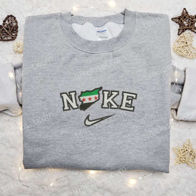 Syria x Nike Embroidered Shirt – Custom T-shirt Perfect Family Gift