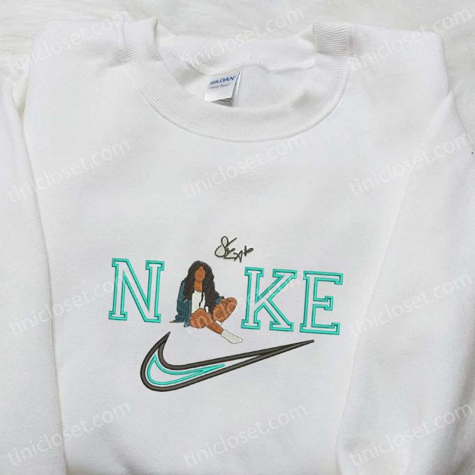 SZA x Nike Celebrity Embroidered Shirt: Custom T-shirt Perfect Family Gift