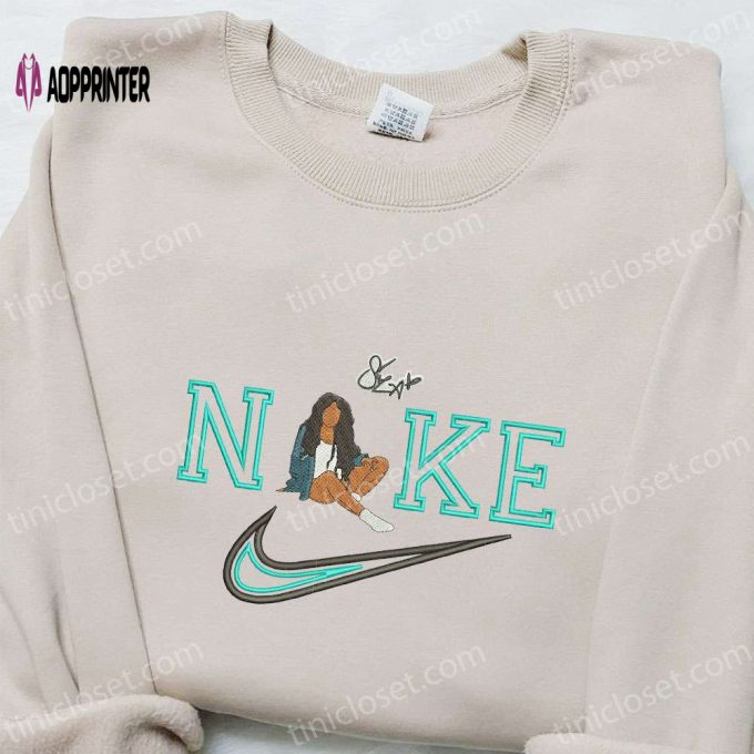 SZA x Nike Celebrity Embroidered Shirt: Custom T-shirt Perfect Family Gift