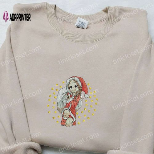 Takagi Xmas Embroidered Shirt & Anime Hoodie – Festive Christmas Apparel