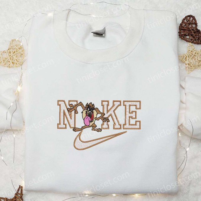 Tasmanian Devil x Nike Cartoon Embroidered Sweatshirt & Disney Characters Shirt – Best Family Gift Ideas