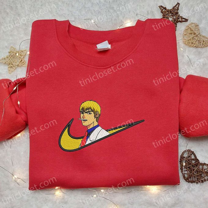 Teacher Onizuka x Swoosh Anime Embroidered Shirt – Nike Inspired Custom T-shirt