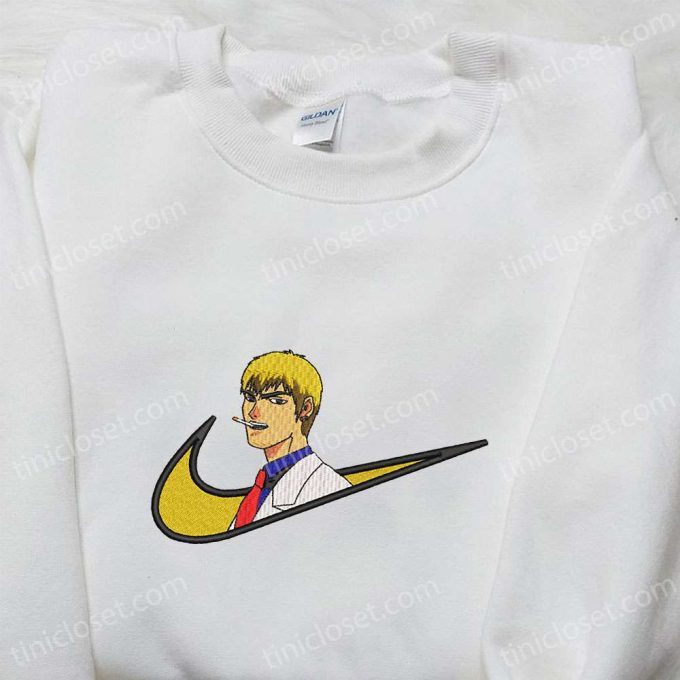 Teacher Onizuka x Swoosh Anime Embroidered Shirt – Nike Inspired Custom T-shirt