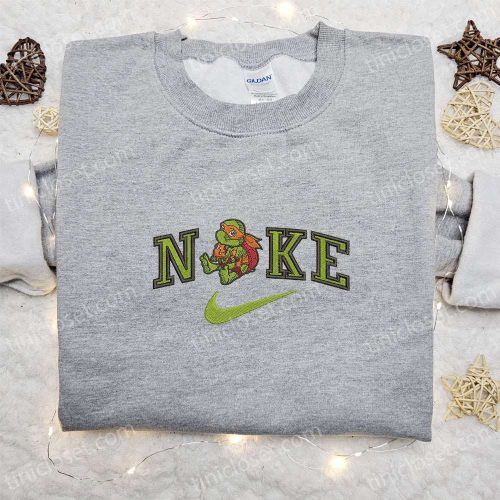 TMNT x Nike Movie Sweatshirt: Embroidered Hoodie Best Teenage Mutant Ninja Turtles Gift