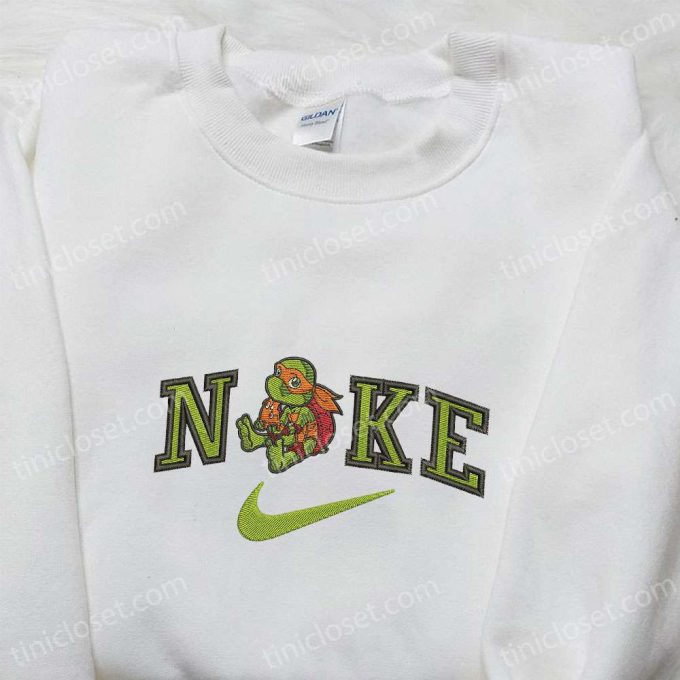 TMNT x Nike Movie Sweatshirt: Embroidered Hoodie Best Teenage Mutant Ninja Turtles Gift