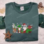 Nightmare Before Christmas Coffee Latte Shirt & Embroidered Hoodie: Perfect Family Gifts