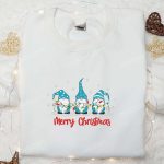 Light-Up Winter Gnomes Embroidered Shirt – Perfect Christmas Gift for Family