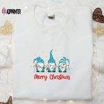 Light-Up Winter Gnomes Embroidered Shirt – Perfect Christmas Gift for Family