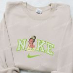 Disney Characters Embroidered Shirt – Tiana x Nike Cartoon Design Custom Nike T-shirt