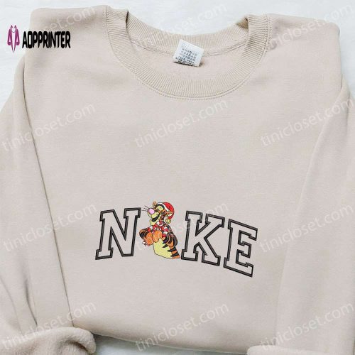 Disney Winnie The Pooh Xmas Embroidered Shirt Hoodie & Sweatshirt by Tigger Xmas x Nike