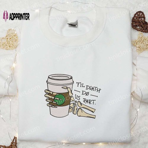 Funny Skeleton Hand Drink Coffee Sweatshirt: Best Halloween Gift for Family