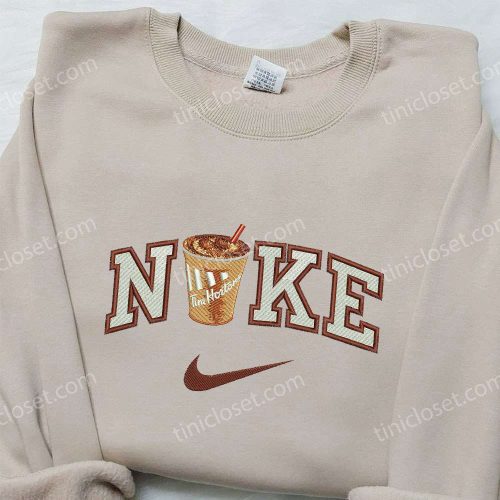 Tim Hortons Cup x Nike Embroidered Sweatshirt – Favorite Drink & Nike Inspired Shirt