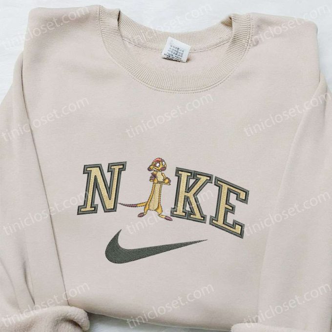 Timon x Nike Cartoon Embroidered Sweatshirt: Disney Characters Hoodie Perfect Birthday Gift