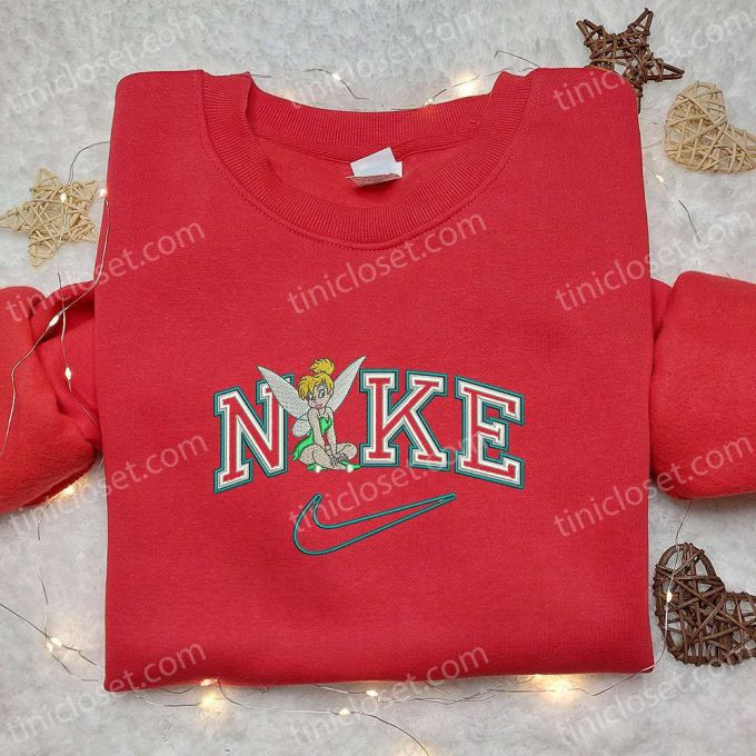 Tinkerbell x Nike Cartoon Embroidered Sweatshirt – Disney Characters Hoodie Perfect Birthday Gift