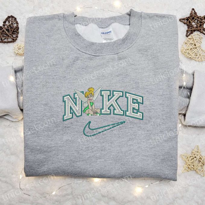 Tinkerbell x Nike Cartoon Embroidered Sweatshirt – Disney Characters Hoodie Perfect Birthday Gift