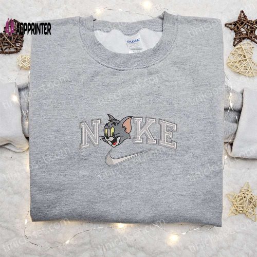 Tom Hunter x Nike Cartoon Sweatshirt: Tom & Jerry Embroidered Shirt Perfect Family Gift